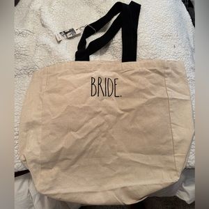 RAE DUNN BRIDE LARGE TOTE BAG